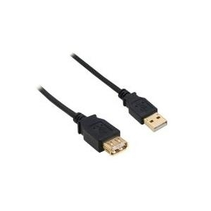 InLine - USB-Verlängerungskabel - USB Typ A, 4-polig (M) - USB Typ A, 4-polig (W) - 2,0m (USB / USB2.0) - Schwarz (34618S) von InLine