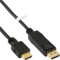 InLine - Video- / Audiokabel - DisplayPort / HDMI - DisplayPort (M) - bis - HDMI, 19-polig (M) - 2,0m - (DisplayPort 1,1) - Schwarz (17182) von InLine