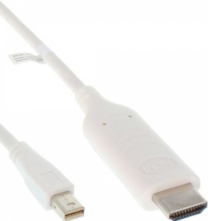 InLine - Video- / Audiokabel - DisplayPort / HDMI - Mini DisplayPort (M) bis HDMI (M) - 1,0m - weiß - 4K Unterstützung (17171I) von InLine