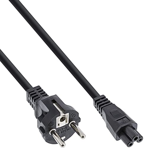 Inline® Netzkabel für Notebook, 3pol Kupplung, schwarz, 2m von InLine