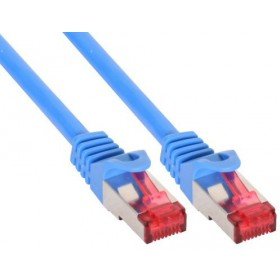 Inline Patchkabel - S/FTP (PiMf) - Cat.6-250MHz - PVC - Kupfer - Blau - 0,25m von InLine