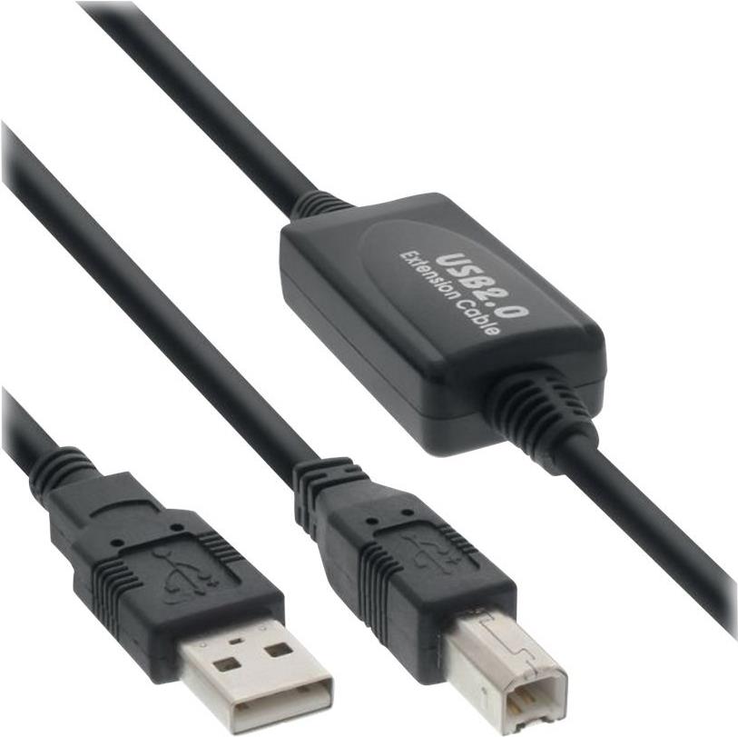 Kindermann - USB-Kabel - USB (M) bis USB Typ B (M) - USB 2.0 - 10 m - aktiv (K-34511I) von InLine