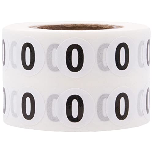 Nummern 0 Kreis Etiketten, 13 mm 1/2 Zoll Inventar Aufkleber 1000 Packung Nummern 0 Kreis Etiketten, 13 mm 1/2 Zoll Inventar Aufkleber 1000 Packung von InStockLabels.com