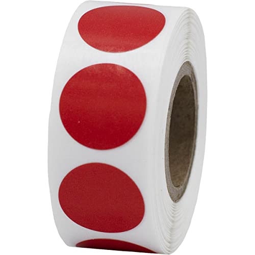 Rote Kreis Aufkleber, 19 mm 3/4 Zoll Punkt Etiketten 500 Packung Rote Kreis Aufkleber, 19 mm 3/4 Zoll Punkt Etiketten 500 Packung von InStockLabels.com
