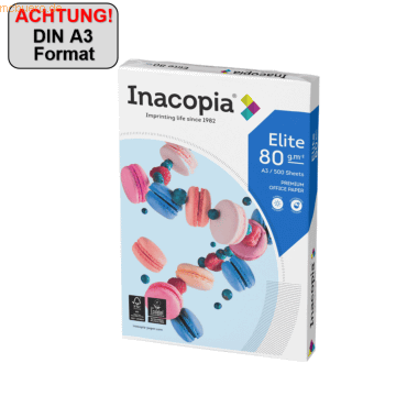 Inacopia Multifunktionspapier Inacopia Elite A3 80g/qm weiß Inacopia Multifunktionspapier Inacopia Elite A3 80g/qm weiß von Inacopia