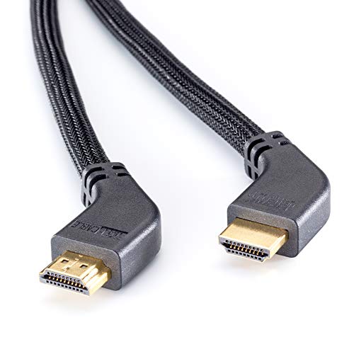 Eagle Cable by INAKUSTIK – 10011032 - Deluxe High Speed HDMI 2.0b Kabel mit Ethernet | gewinkelte Stecker für platzsparenden Anschluss | 3,2m in Schwarz | 2160p - ARC - HD Audio| mit Geflechtschirm von Inakustik