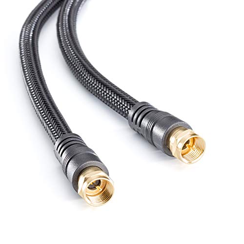 Eagle Cable by INAKUSTIK – 10038016 – Deluxe Koax-Antennenkabel (F-Plug) | für hochauflösende HDTV-Fernsehformate entwickelt | 1,6m in Schwarz | 100 dB - 3-fache Abschirmung | moderner Geflechtschirm von Inakustik