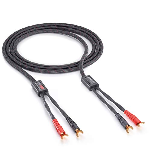 Eagle Cable by INAKUSTIK – 31070030 – Lautsprecherkabel High End Deluxe | Made in Germany - audiophiles LS-Kabel - 4x2,97 mm² Concentric Copper-Leiter | 2x3m Set | BFA-Bananas aus Beryllium-Kupfer von Inakustik