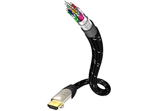 HDMI Anschlusskabel [1x HDMI-Stecker - 1x HDMI-Stecker] 1.50 m Schwarz/Silber Inakustik von Inakustik