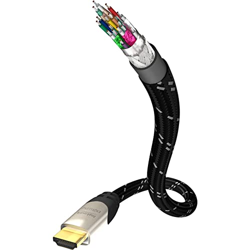 In-Akustik High Speed HDMI Kabel mit Ethernet 5 Meter Farbe Schwarz von Inakustik
