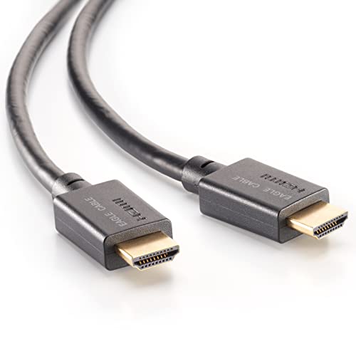 Inakustik eagle cable by 10013010 Deluxe Ultra High Speed HDMI 2.1 Kabel | 1,0 m | 48 Gbps | UHD 10K@120Hz | für ein kristallklares TV- Heimkino- & Gaming-Erlebnis | HDR10+ | eARC (Audio-Rückkanal) von Inakustik