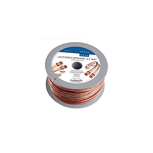 inakustik – 00402410 – Premium Lautsprecherkabel | Universell einsetzbar - 2 x 4,0 mm² für satten Bass und Dynamik | 10m in Transparent | Auf praktischer Minispule für einfaches Handling - farblich kodiert - Made in Germany inakustik – 00402410 – Premium Lautsprecherkabel | Universell einsetzbar - 2 x 4,0 mm² für satten Bass und Dynamik | 10m in Transparent | Auf praktischer Minispule für einfaches Handling - farblich kodiert - Made in Germany von Inakustik