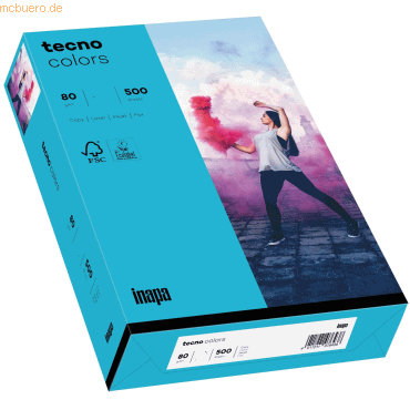 5 x Inapa Multifunktionspapier tecno colors A3 80 g/qm VE=500 Blatt bl von Inapa
