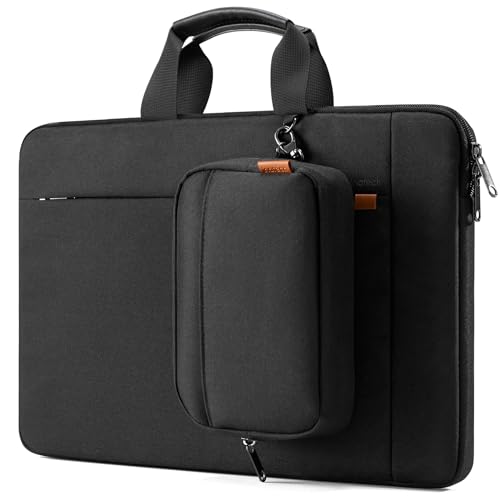 Inateck 15-15.6 Zoll Laptoptasche 15 Zoll Hülle Tasche Notebook Sleeve Schutzhülle Case spritzwassergeschützte Schutztasche Aktentasche mit Zubehörtasche, Schwarz von Inateck