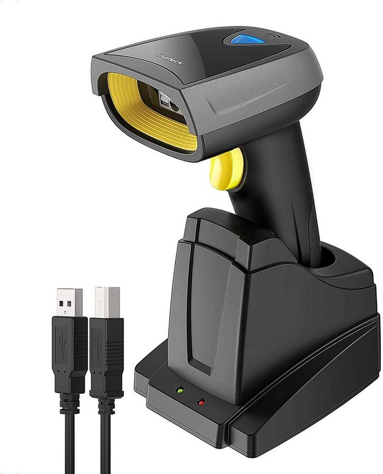 Inateck 1D/2D QR Barcode Scanner Bluetooth mit Ladestation Handscanner von Inateck