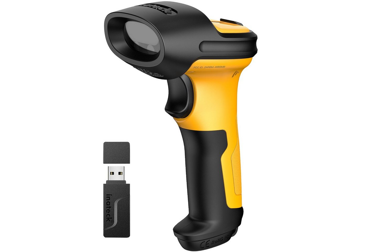 Inateck 1D Barcode Scanner Wireless 2.4GHz, 60 m Reichweite Handscanner von Inateck