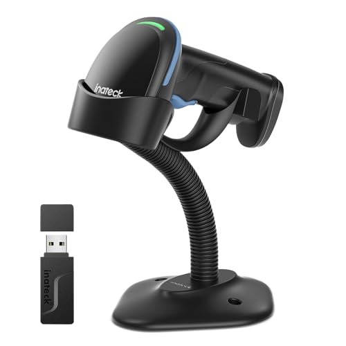 Inateck 2D Barcode Scanner mit Intelligentem Ständer, Kabellos QR Code Scanner, Handscanner mit APP und SDK, 2D Imager mit 2600mAh Akku, BCST-35, Blau Inateck 2D Barcode Scanner mit Intelligentem Ständer, Kabellos QR Code Scanner, Handscanner mit APP und SDK, 2D Imager mit 2600mAh Akku, BCST-35, Blau von Inateck