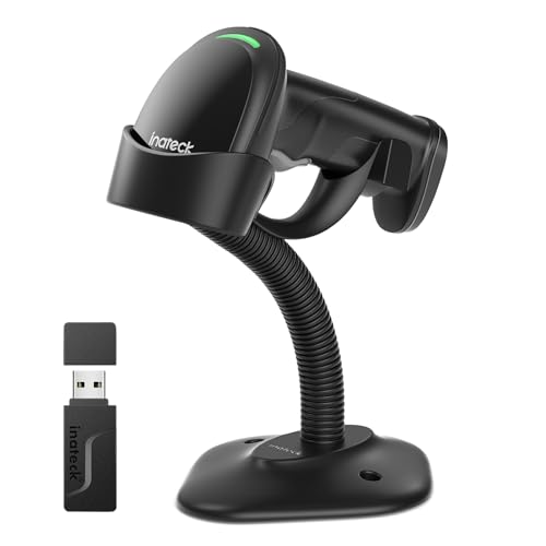 Inateck 2D Barcode Scanner mit Intelligentem Ständer, Kabellos QR Code Scanner, Handscanner mit APP und SDK, 2D Imager mit 2600mAh Akku, BCST-35, Dunkel Inateck 2D Barcode Scanner mit Intelligentem Ständer, Kabellos QR Code Scanner, Handscanner mit APP und SDK, 2D Imager mit 2600mAh Akku, BCST-35, Dunkel von Inateck