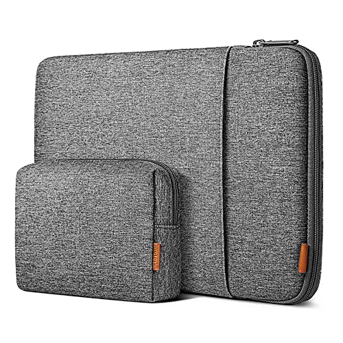 Inateck 360° Rundumschutz 16 Zoll Laptophülle Tasche Kompatibel 16 MacBook Pro M3/M2/M1 Pro/Max A2991 2023-2019, 15 MacBook Pro 2013–2015, MateBook D15, 15 Surface Laptop 3/Surface Book 2, Grau von Inateck