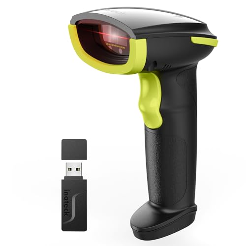 Inateck AI Barcode Scanner Bluetooth, 1D Handscanner Kabellos, Handheld Barcode Scanner, 1 Ladung in 3 Monaten, Unterstützen Selbst Entwickelte App und SDK mit 2000mAh Akku, BCST-21 AI Grün Inateck AI Barcode Scanner Bluetooth, 1D Handscanner Kabellos, Handheld Barcode Scanner, 1 Ladung in 3 Monaten, Unterstützen Selbst Entwickelte App und SDK mit 2000mAh Akku, BCST-21 AI Grün von Inateck