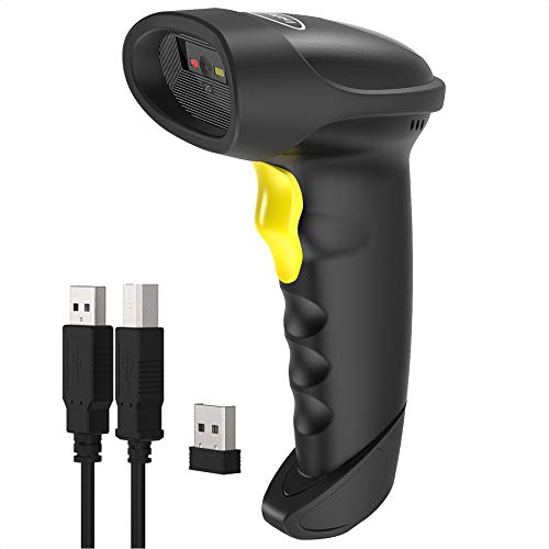 Inateck Barcode Scanner 2D Bluetooth, Wireless QR Code Scanner, 2D Imager mit 2000 mAh Akku, 1 Ladung 30 Tagen Dauerbetrieb, BCST-50 von Inateck