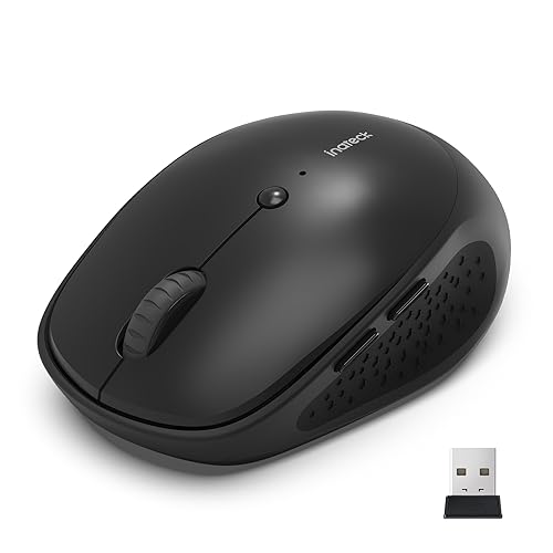 Inateck Bluetooth Maus,2,4G Maus Kabellose Geräuschlose (Tri-Mode: BT 5.0/3.0+2.4G), 2000/1600/1200/1000/800 DPI,Ergonomische Maus für Laptop/Tablet/PC/MacBook, MS02002 von Inateck