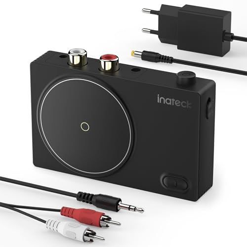 Inateck Bluetooth Transmitter Empfänger, 2-in-1 Bluetooth 5.1 Audio Adapter für Stereoanlagen/Lautsprecher/3,5 mm und Bluetooth Headset/Bluetooth-Lautsprecher, 50 cm RCA/AUX-Kabel und Netzteil, BR2002 von Inateck