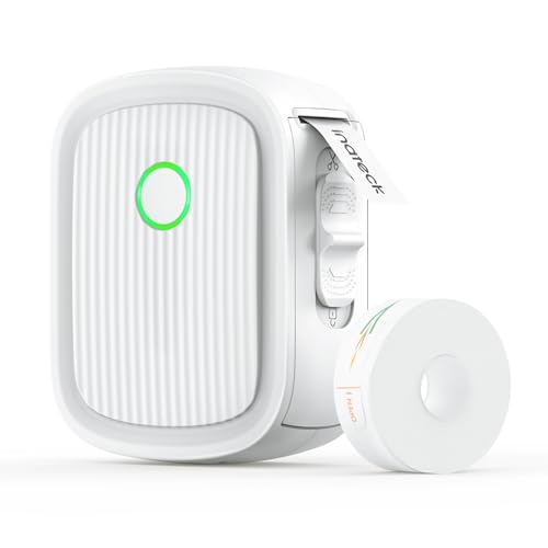 Inateck Etikettendrucker,Mini Etikettendrucker Bluetooth Tragbarer Labeldrucker,Tintenlos mit Rolle Gap-Thermopapier, für Heimwerken Zuhause Büro kompatibel iOS & Android,PR2003 von Inateck