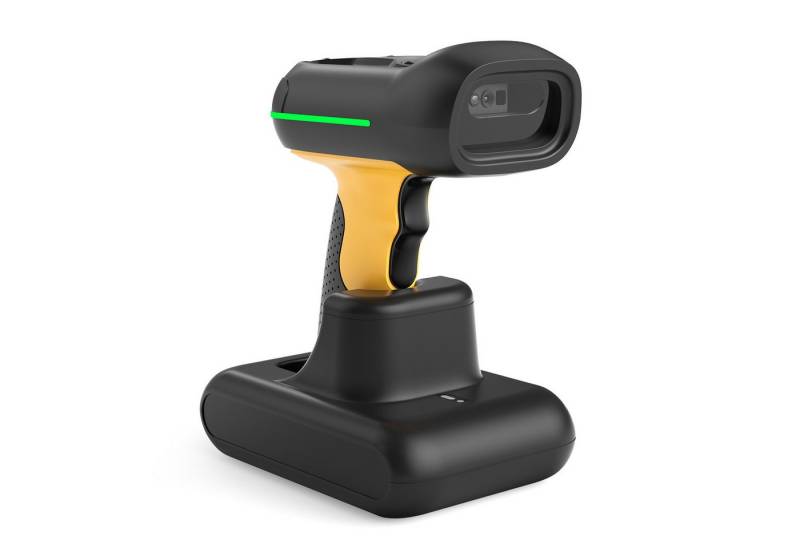 Inateck Industrial Barcode Scanner Kabellos, 2D QR Code Scanner Handscanner, (IP67 wasserdicht und staubdicht, mit intelligenter Ladestation) von Inateck