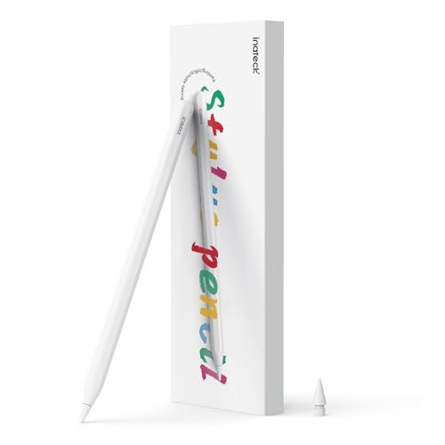 Inateck Stift für iPad 2018-2024,5 Min Schnellladung,Palm Rejection und Neigungssensitivität,Pencil für iPad 10 Gen,iPad 9/8/7/6,iPad Pro 11"/12.9"/13" M4, iPad Air 3/4/5/11''M2, iPad Mini 5/6,PCL005 von Inateck
