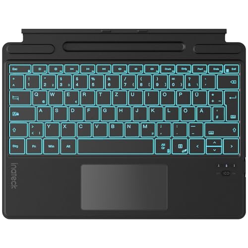 Inateck Surface Pro 9 Tastatur,Kompatibel mit Surface Pro 11/10/9/8/X, KI-Funktion,Surface Tastatur mit Touchpad 7-Farben Hintergrundbeleuchtung und Stifthalter,QWERTZ, KB05114 Inateck Surface Pro 9 Tastatur,Kompatibel mit Surface Pro 11/10/9/8/X, KI-Funktion,Surface Tastatur mit Touchpad 7-Farben Hintergrundbeleuchtung und Stifthalter,QWERTZ, KB05114 von Inateck