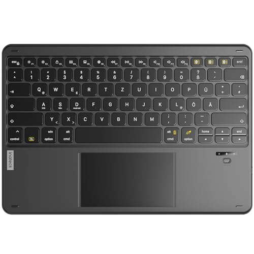 Inateck Tablet Tastatur mit Touchpad, Bluetooth Tastatur kompatibel mit Android/iOS-Systeme/Smartphones/Windows PC/iPad, KB01103 von Inateck