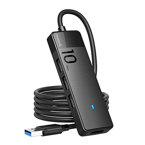 Inateck USB Hub mit 100 cm Kabel, 4 USB-A-Anschlüssen, USB 3.2 Gen 2 Geschwindigkeit Inateck USB Hub mit 100 cm Kabel, 4 USB-A-Anschlüssen, USB 3.2 Gen 2 Geschwindigkeit von Inateck