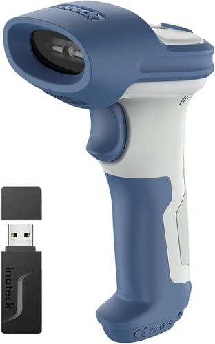 Inateck Wireless Barcode Scanner 2D, Bluetooth 5.0, 2.4Ghz Barcode Reader, QR Code Scanner, liest von Bildschirmen, BCST-73 Inateck Wireless Barcode Scanner 2D, Bluetooth 5.0, 2.4Ghz Barcode Reader, QR Code Scanner, liest von Bildschirmen, BCST-73 von Inateck