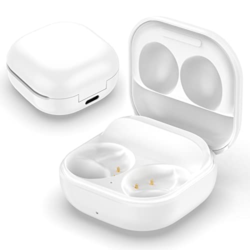 Kabelgebundene Ladehülle kompatibel mit Samsung Galaxy Buds 2, Ersatz-Ladegerät-Dockingstation für Galaxy Buds 2 Bluetooth-Ohrhörer (weiß) von Inatlants