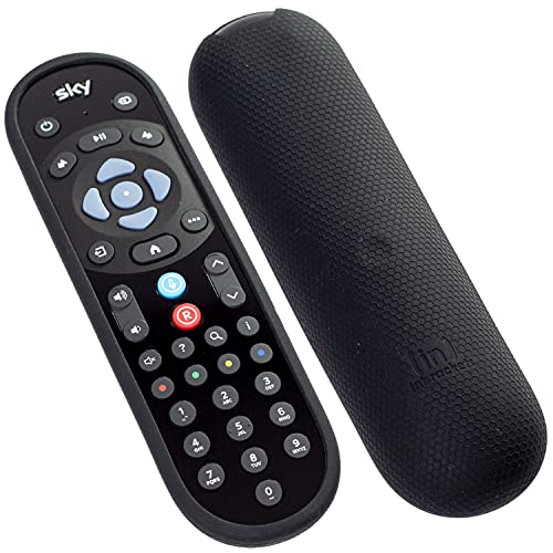 Schutzhülle für SKY Q Fernbedienung von Inbrackets – stoßfeste Schutzhülle für die neueste Sky-Q-Taste, Sprachsteuerung, Fernbedienung EC202 – Premium-Wabenstruktur (schwarz) von Inbrackets