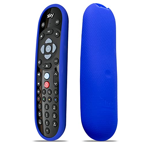 SKY Q Remote Cover Schutzhülle von Inbrackets - Stoßfest Cover Case Skin für neueste Sky Q Fernbedienung EC202O - Anti-Rutsch - Premium Durable Silikon Wabenstruktur (Blau) von Inbrackets