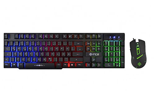 INCA Gaming Tastatur IKG-448 inkl. Maus, RGB, dt. Layout von Inca