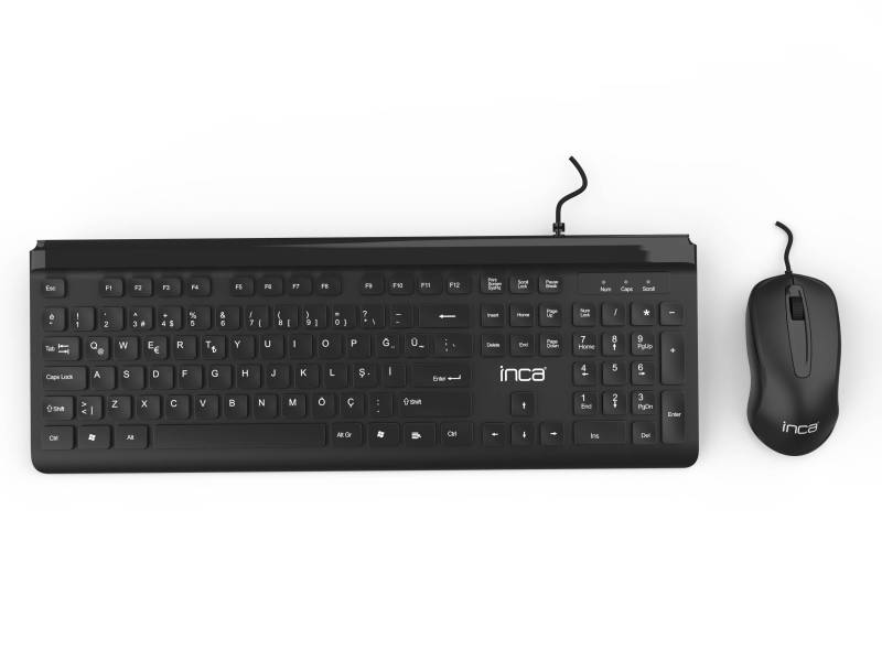 INCA Tastatur IMK-377    Corded Set, Silent Tasten, USB, SW retail von Inca