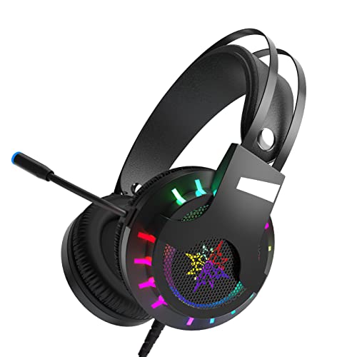 Inca IGK-TX12 Schwarz 7,1 USB Surround RGB Lichteffekt Gaming Headset mit Mikrofon von Inca