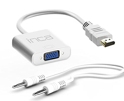 İnca IHTVJ-7TB HDMI auf VGA Buchse Adapter (Einschliesslich Audiokabel) Weiss von Inca