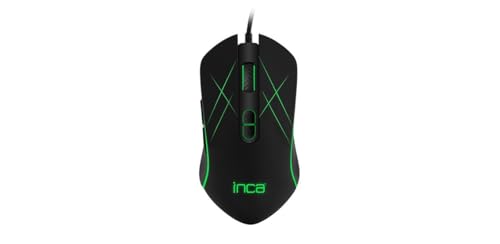 İnca IMG-GT12 Kabelgebundene Gaming-Maus – 3200 DPI, 7 Tasten, RGB-Beleuchtung mit 6 Farben, Silent-Tasten, Ergonomisches Design, 1,65 m Geflochtenes Kabel, Schwarz İnca IMG-GT12 Kabelgebundene Gaming-Maus – 3200 DPI, 7 Tasten, RGB-Beleuchtung mit 6 Farben, Silent-Tasten, Ergonomisches Design, 1,65 m Geflochtenes Kabel, Schwarz von İnca