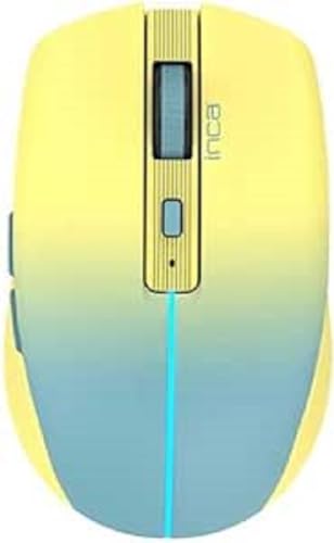 Kabellos Maus Inca IWM-511Rs Geräuschlose Bluetooth, Verbindung mit 3 Geräten (BT 5.1 + 2,4 GHz), USB-C, Wiederaufladbar, Leise Klicks, LED, Ergonomisch, Sunset Gradient Gelb-Blau Kabellos Maus Inca IWM-511Rs Geräuschlose Bluetooth, Verbindung mit 3 Geräten (BT 5.1 + 2,4 GHz), USB-C, Wiederaufladbar, Leise Klicks, LED, Ergonomisch, Sunset Gradient Gelb-Blau von İnca