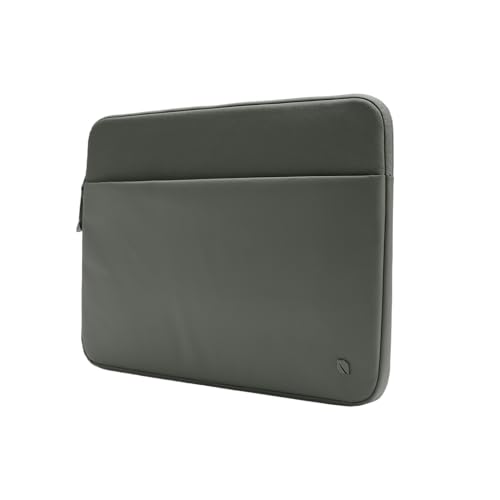 Incase A.R.C. Sleeve für 14-Zoll-Laptops – gepolstertes Kunstfellfutter, recyceltes Polyester, wasserabweisend, Außentasche, AirTag-Aufbewahrung, langlebiges und stilvolles Design – Smoked Ivy von Incase