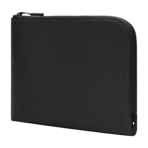 Incase Facet Sleeve Tasche für Apple MacBook Pro 13" & Air 13" & 12"/13" Notebooks/Tablets [100% recyceltem Twill (Polyester) I 2 Innentaschen I Wasserabweisende Außenseite I EVA gepolstert] schwarz von Incase