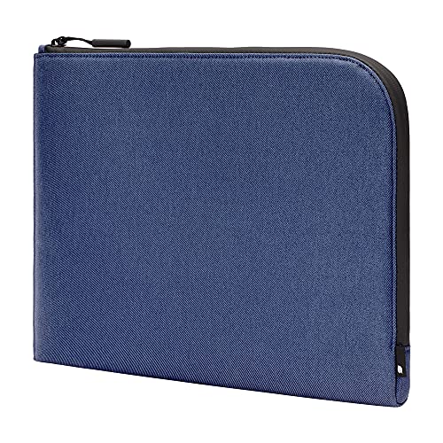 Incase Facet Sleeve Tasche für Apple MacBook Pro 16" & 15"/16" Notebooks/Tablets [Aus 100% recyceltem Twill (Polyester) I 2 Innentaschen I Wasserabweisende Außenseite I EVA gepolstert] blau von Incase