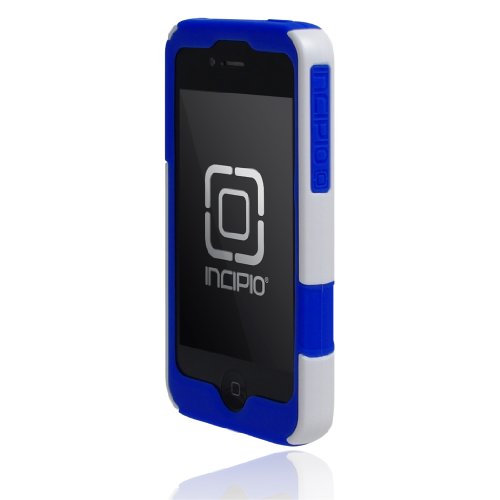 Incipio Alpinestars Schutzhülle für iPhone 4 / 4S, Silikon, mit Silikonkern, Einzelhandelsverpackung, Blau/Weiß, 1 Stück von Incipio