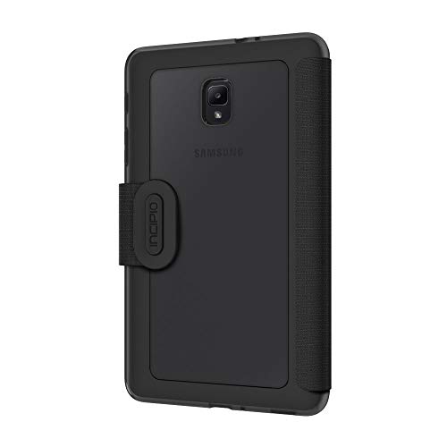 Incipio Clarion Folio-Case für Samsung Galaxy Tab A 8.0 (2017) / Tab A2 S - von Samsung zertifizierte Schutzhülle (schwarz) [Standfunktion I Transparente Rückseite I Kunstleder-Cover] - SA-908-BLK von Incipio