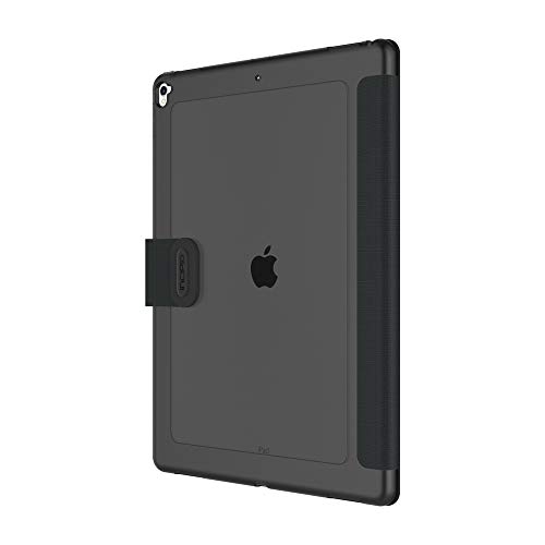 Incipio Clarion Folio Schutzhülle für Apple 12,9" iPad Pro - schwarz/transparent [Standfunktion | wake/sleep Funktion | Transparente Rückseite | Nylon-Cover] - IPD-381-BLK von Incipio
