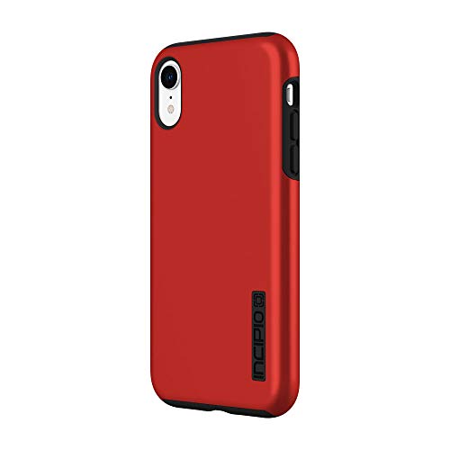 Incipio DualPro Schutzhülle für Apple iPhone XR - rot/schwarz [Extrem robust I Stoßabsorbierend I Soft-Touch Beschichtung I Hybrid I Qi kompatibel] - IPH-1748-RBK von Incipio